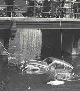 Car in canal